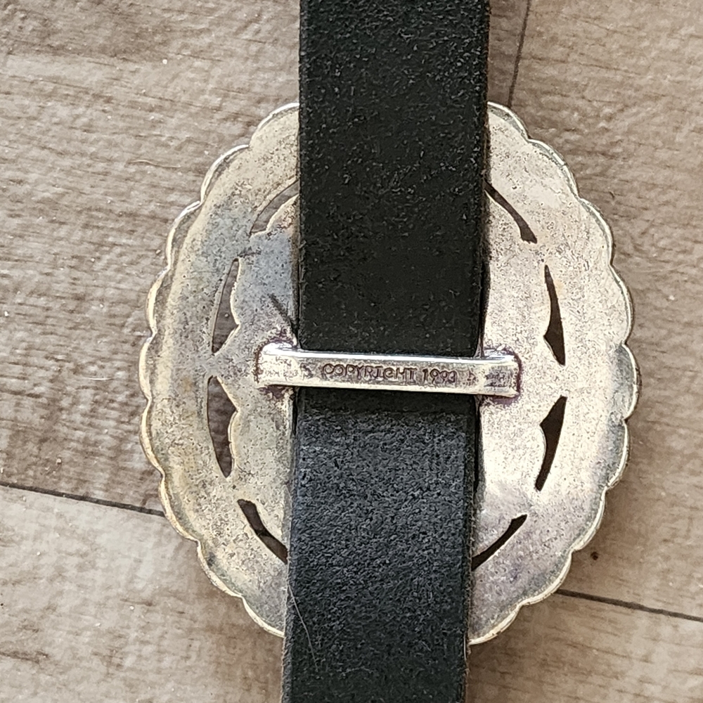 Brighton Black Leather Sunflower Concho Belt - Picture 10 of 15